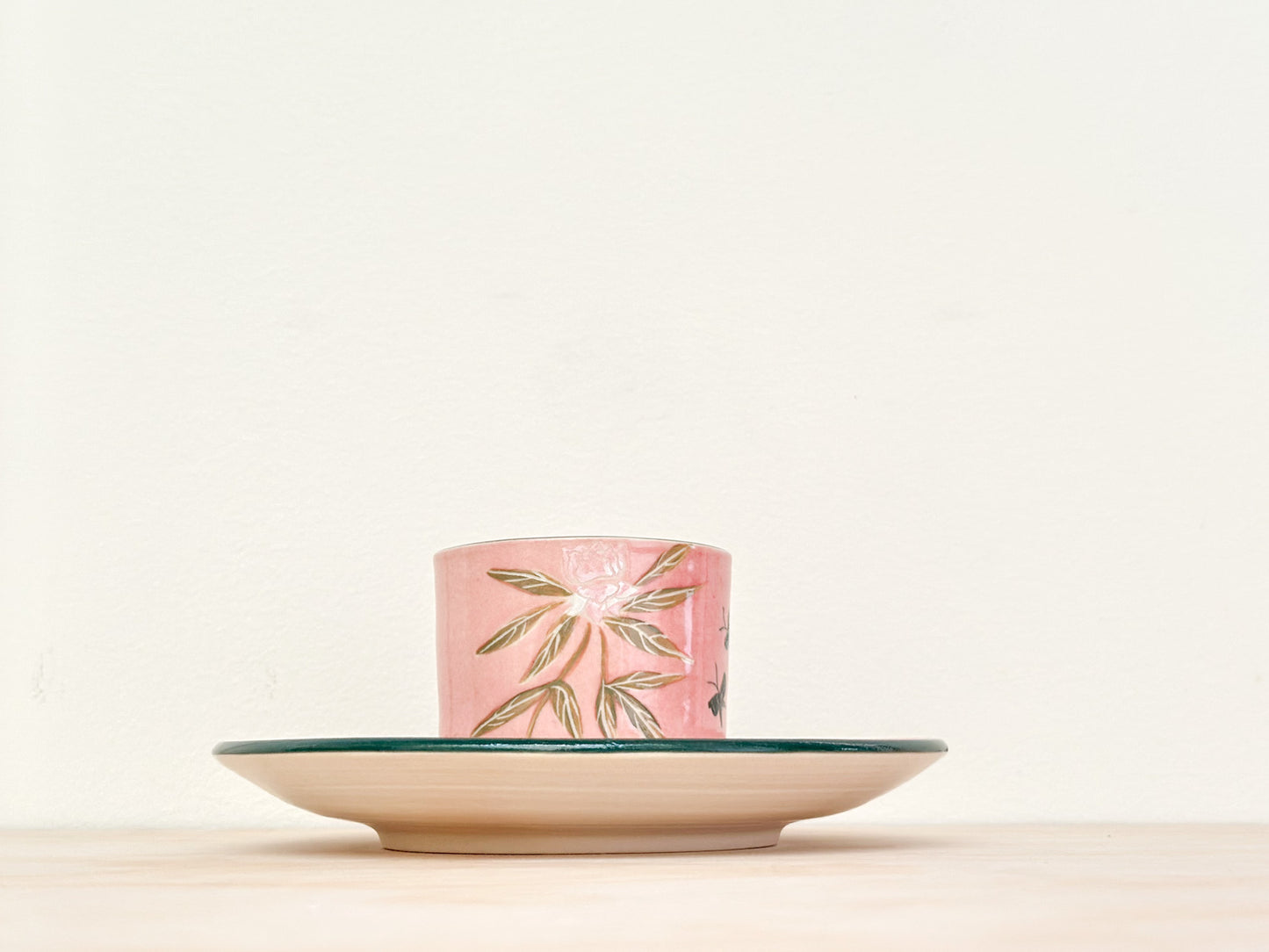 Handcrafted Coffee Cup & Saucer | 220mL | Dreaming Butterfly