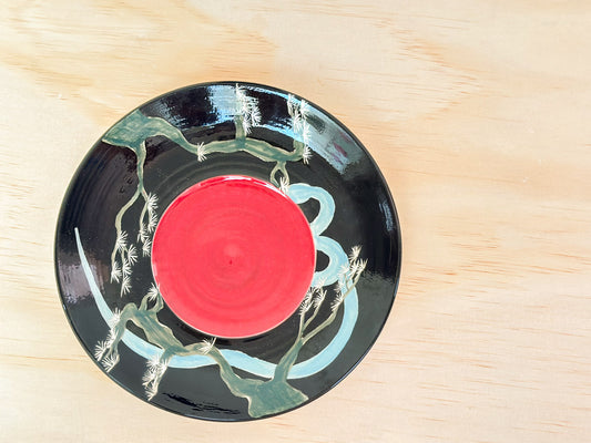 Handcrafted Coffee Cup & Saucer | 270mL | Pine Serpent