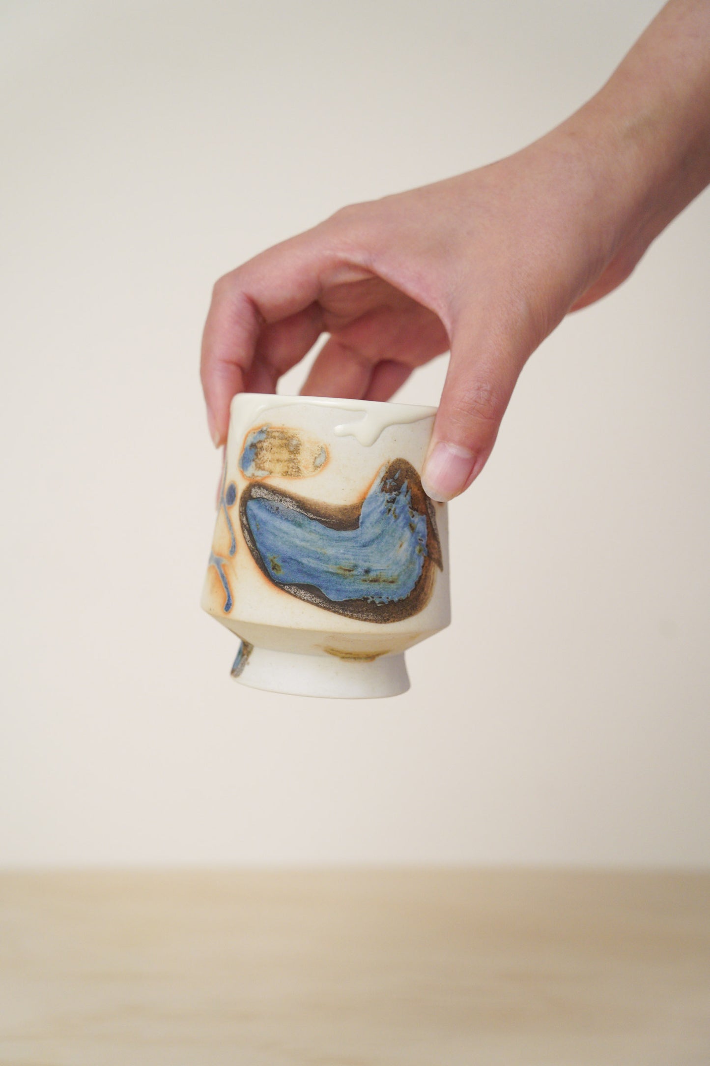 Handcrafted Tea Cup | 125mL | Flowing Hues