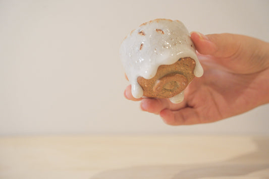 Handcrafted Tea Cup | 40mL | Frost Dew | Shino Tea Cup