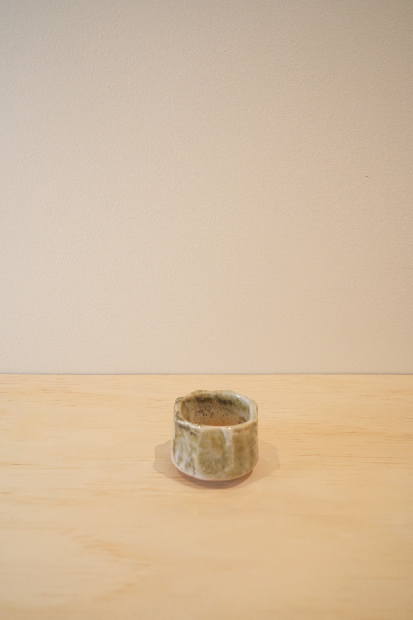 Handcrafted Tea Cup | 80mL | Floating Shadows | Shino Tea Cup