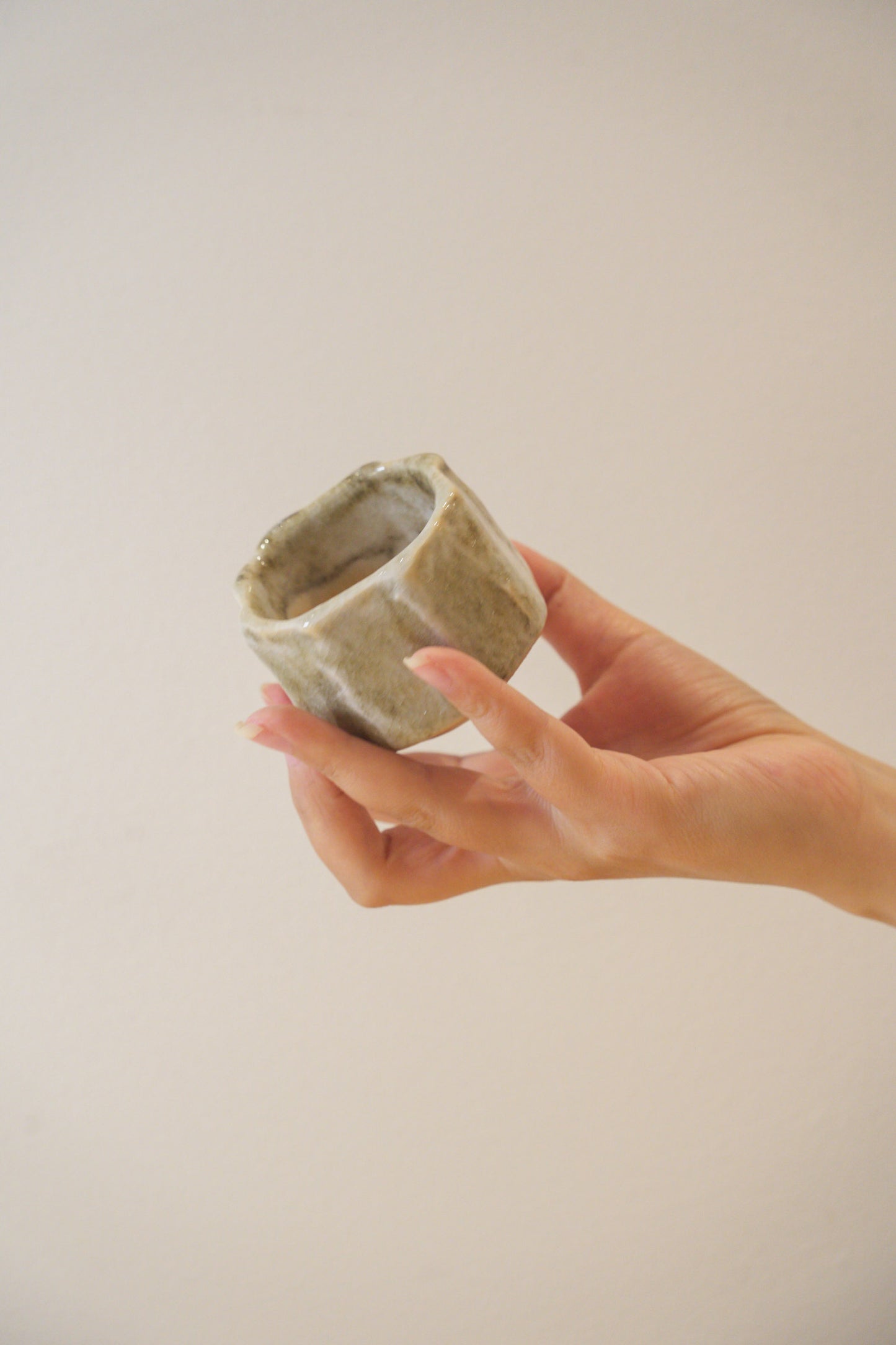 Handcrafted Tea Cup | 80mL | Floating Shadows | Shino Tea Cup