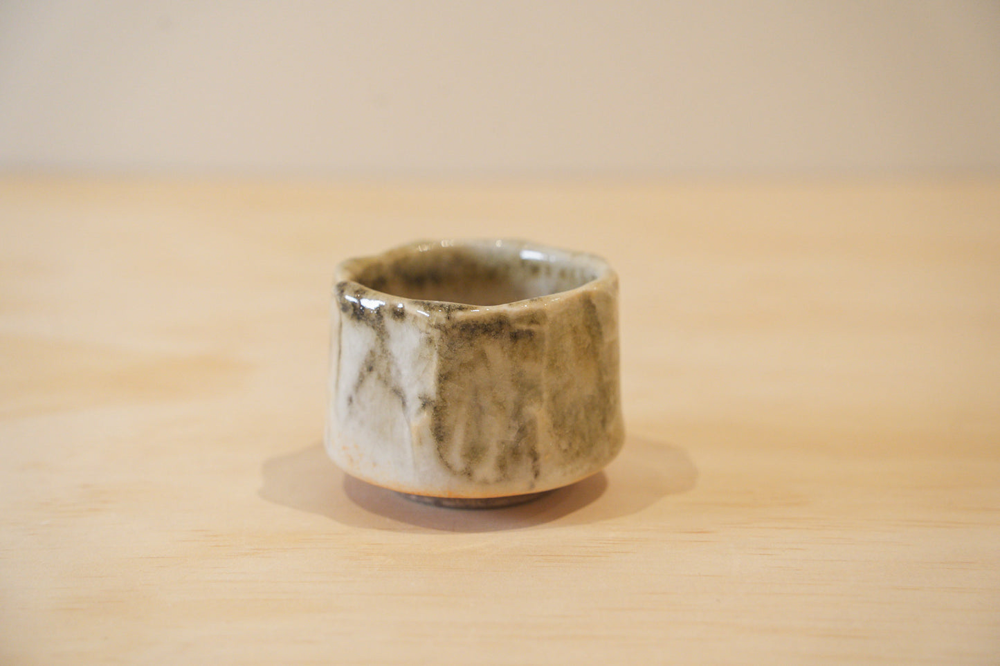 Handcrafted Tea Cup | 80mL | Floating Shadows | Shino Tea Cup
