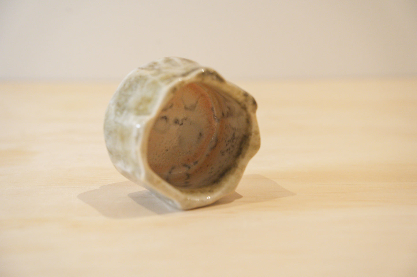 Handcrafted Tea Cup | 80mL | Floating Shadows | Shino Tea Cup