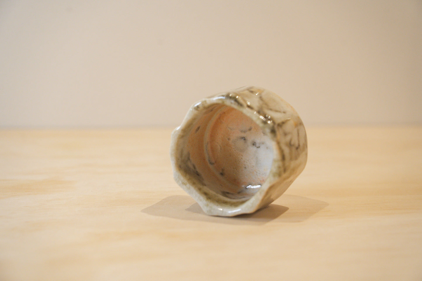 Handcrafted Tea Cup | 80mL | Floating Shadows | Shino Tea Cup