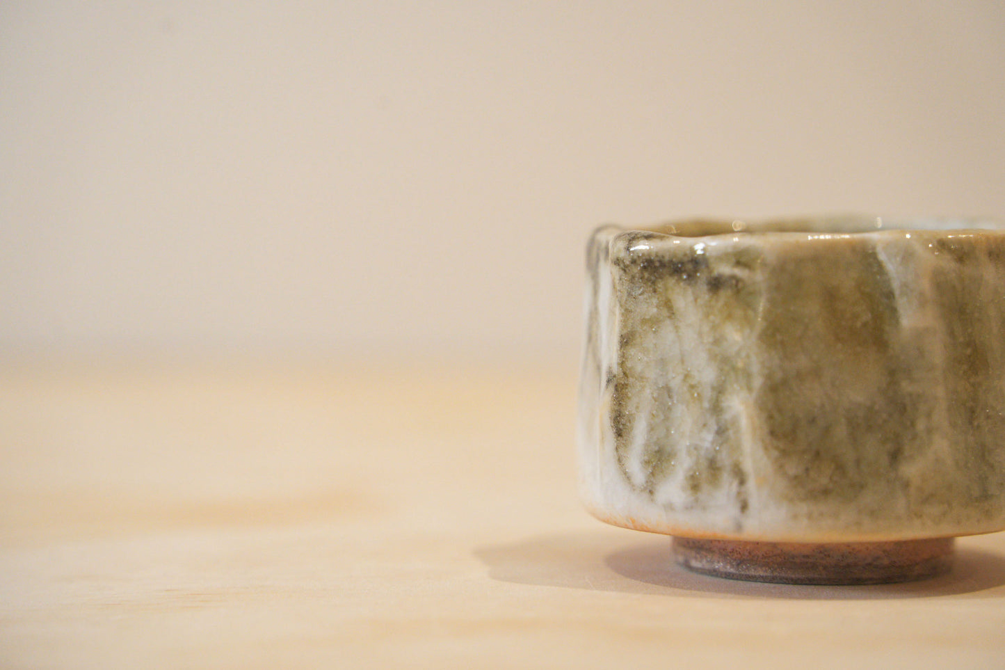 Handcrafted Tea Cup | 80mL | Floating Shadows | Shino Tea Cup