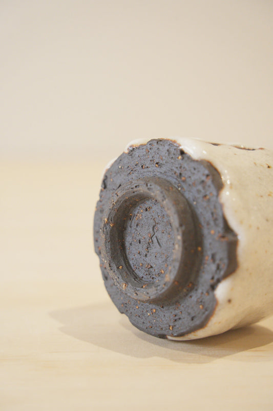 Handcrafted Tea Cup | 80mL | Snowfield | Shino Tea Cup