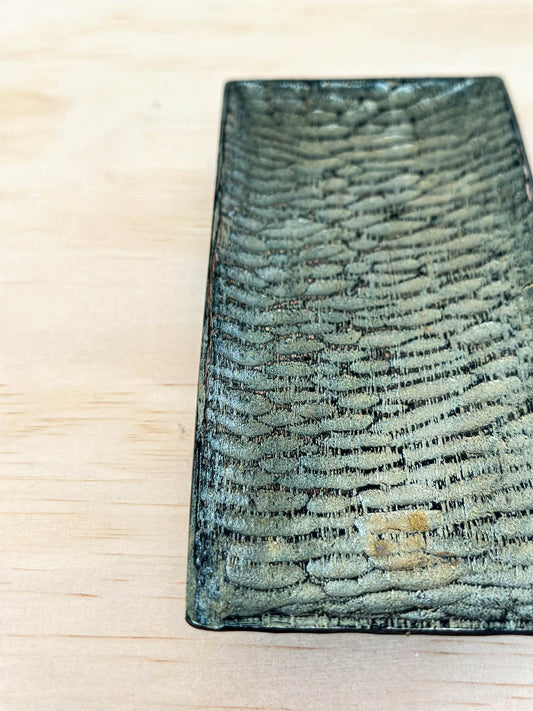 Handcrafted Wood Plate | Saucer | 7.8cm | Silver Tides