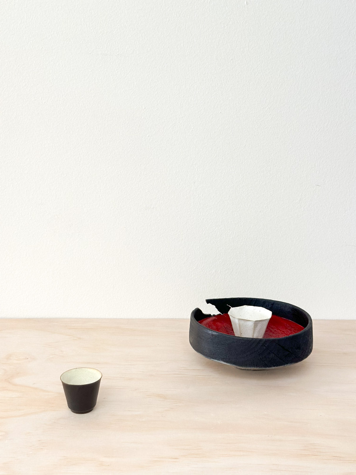 Tranquil Volcano | 宁静火山 | Handcrafted Wood Plate | Saucer, tea cups, teacups, coffee cup, mugs, tableware, drinkware, woodfired, handcrafted cup