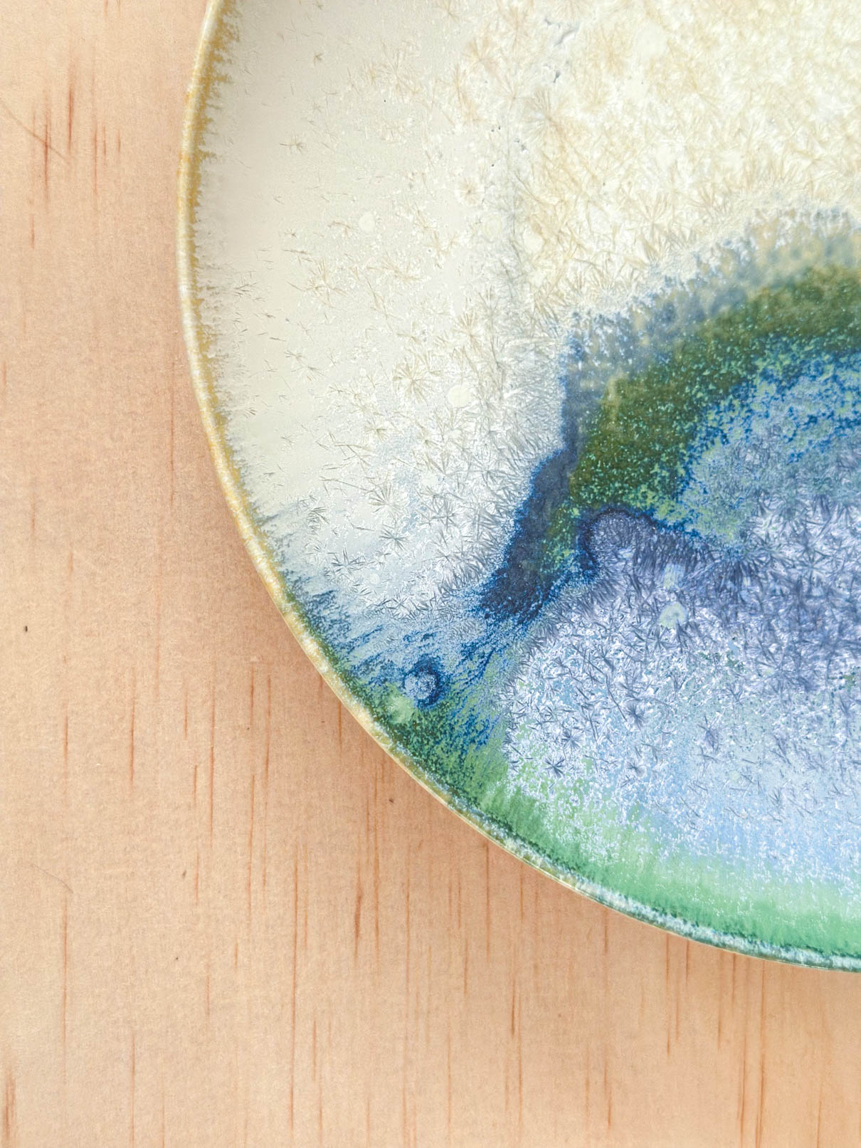 Aurora's Breath | 极光呼吸 | Handcrafted Ceramic Plate | Dinnerware | Tableware, tea cups, teacups, coffee cup, mugs, tableware, drinkware, woodfired, handcrafted cup