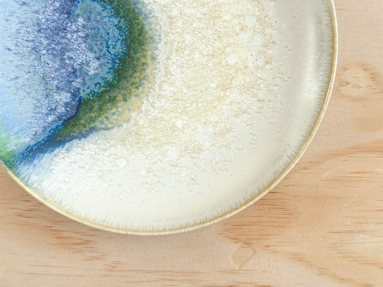 Aurora's Breath | 极光呼吸 | Handcrafted Ceramic Plate | Dinnerware | Tableware, tea cups, teacups, coffee cup, mugs, tableware, drinkware, woodfired, handcrafted cup