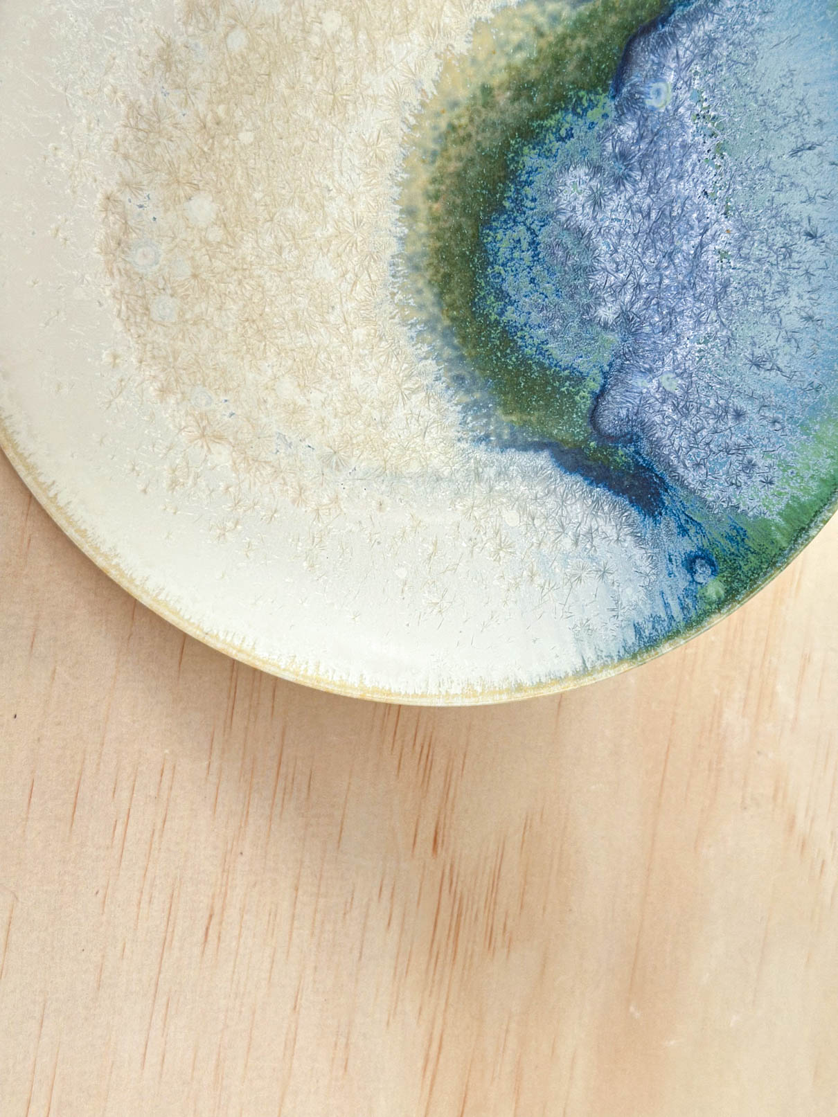 Aurora's Breath | 极光呼吸 | Handcrafted Ceramic Plate | Dinnerware | Tableware, tea cups, teacups, coffee cup, mugs, tableware, drinkware, woodfired, handcrafted cup