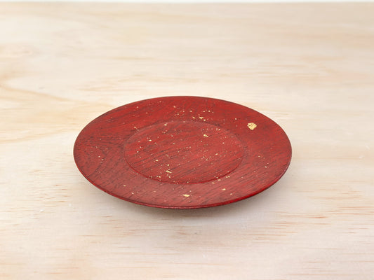Crimson Starlight | 深红星光 | Handcrafted Wood Plate | Saucer, tea cups, teacups, coffee cup, mugs, tableware, drinkware, woodfired, handcrafted cup