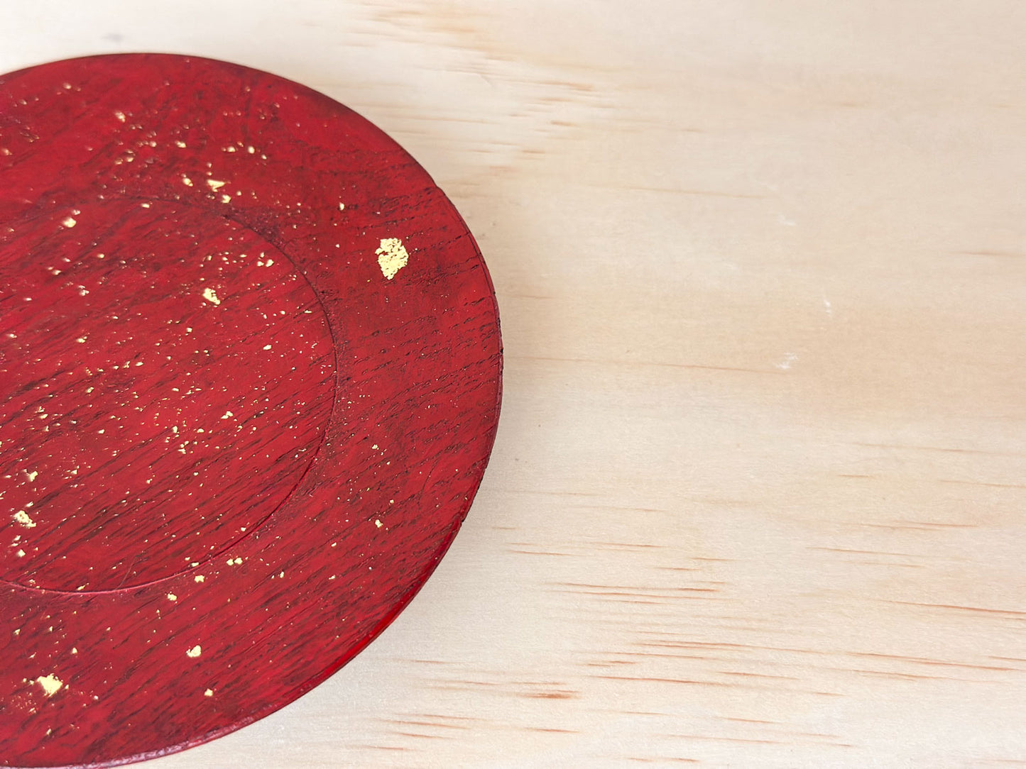 Crimson Starlight | 深红星光 | Handcrafted Wood Plate | Saucer, tea cups, teacups, coffee cup, mugs, tableware, drinkware, woodfired, handcrafted cup