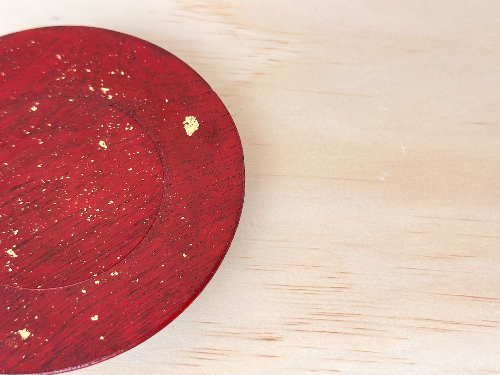 Crimson Starlight | 深红星光 | Handcrafted Wood Plate | Saucer, tea cups, teacups, coffee cup, mugs, tableware, drinkware, woodfired, handcrafted cup