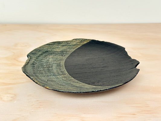 Gilded Moon | 金月 | Handcrafted Wood Plate | Saucer, tea cups, teacups, coffee cup, mugs, tableware, drinkware, woodfired, handcrafted cup