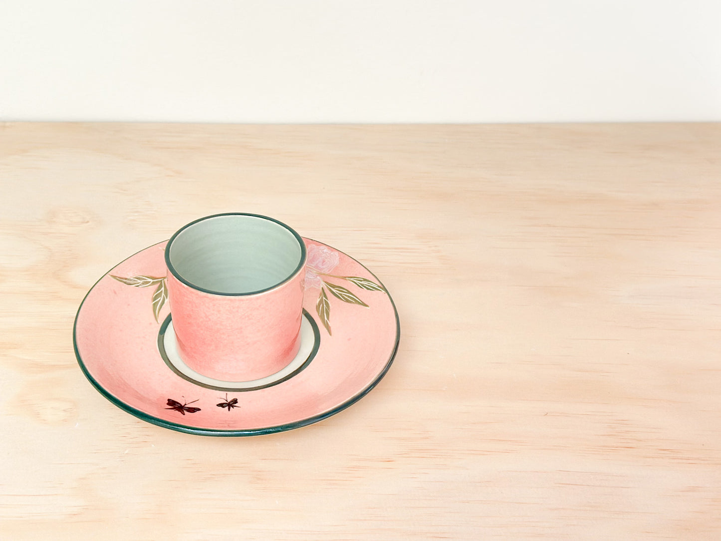 Handcrafted Coffee Cup & Saucer | 220mL | Dreaming Butterfly