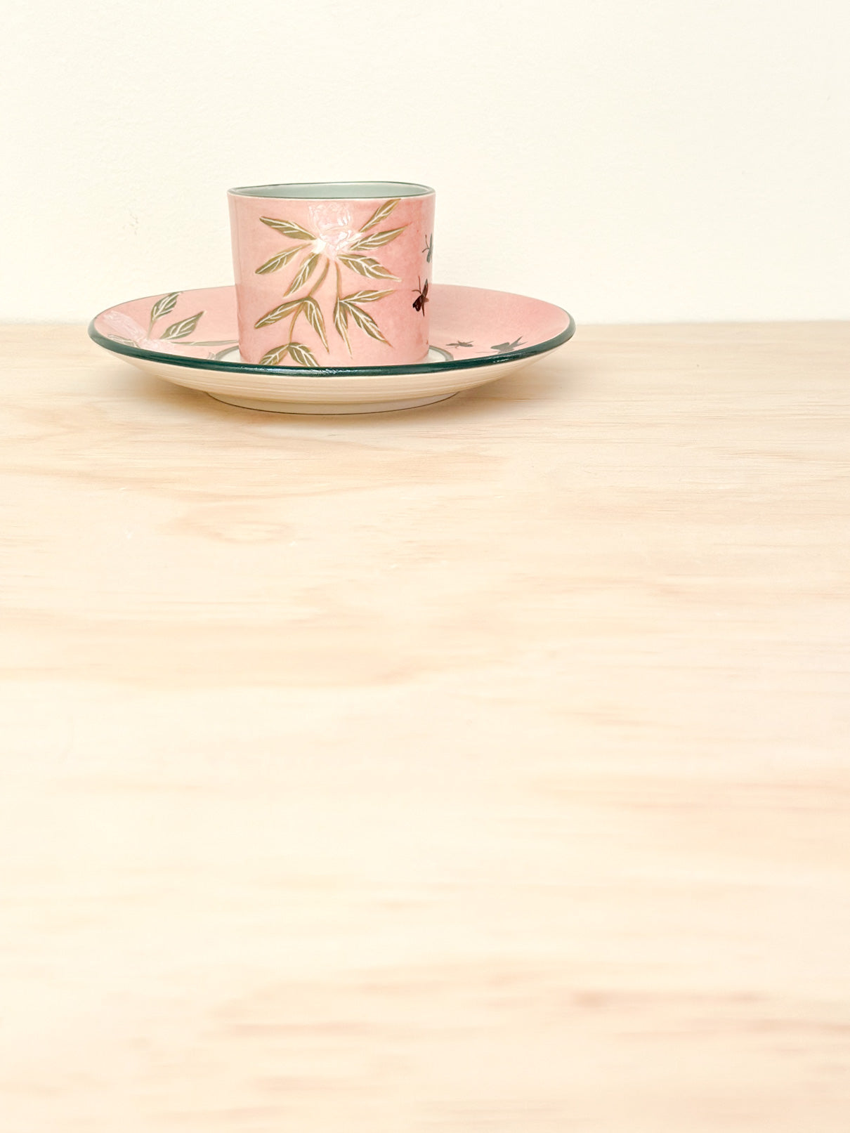 Handcrafted Coffee Cup & Saucer | 220mL | Dreaming Butterfly