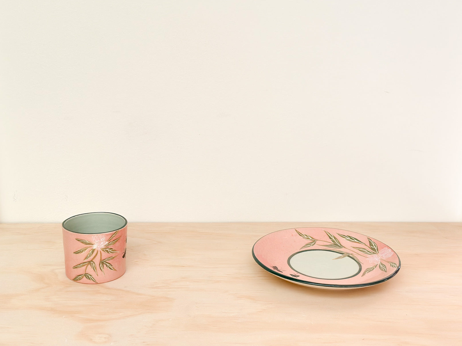 Handcrafted Coffee Cup & Saucer | 220mL | Dreaming Butterfly