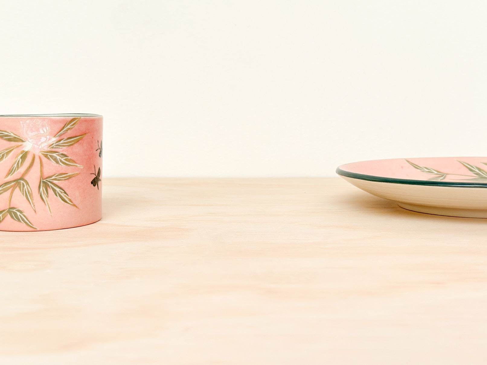 Handcrafted Coffee Cup & Saucer | 220mL | Dreaming Butterfly