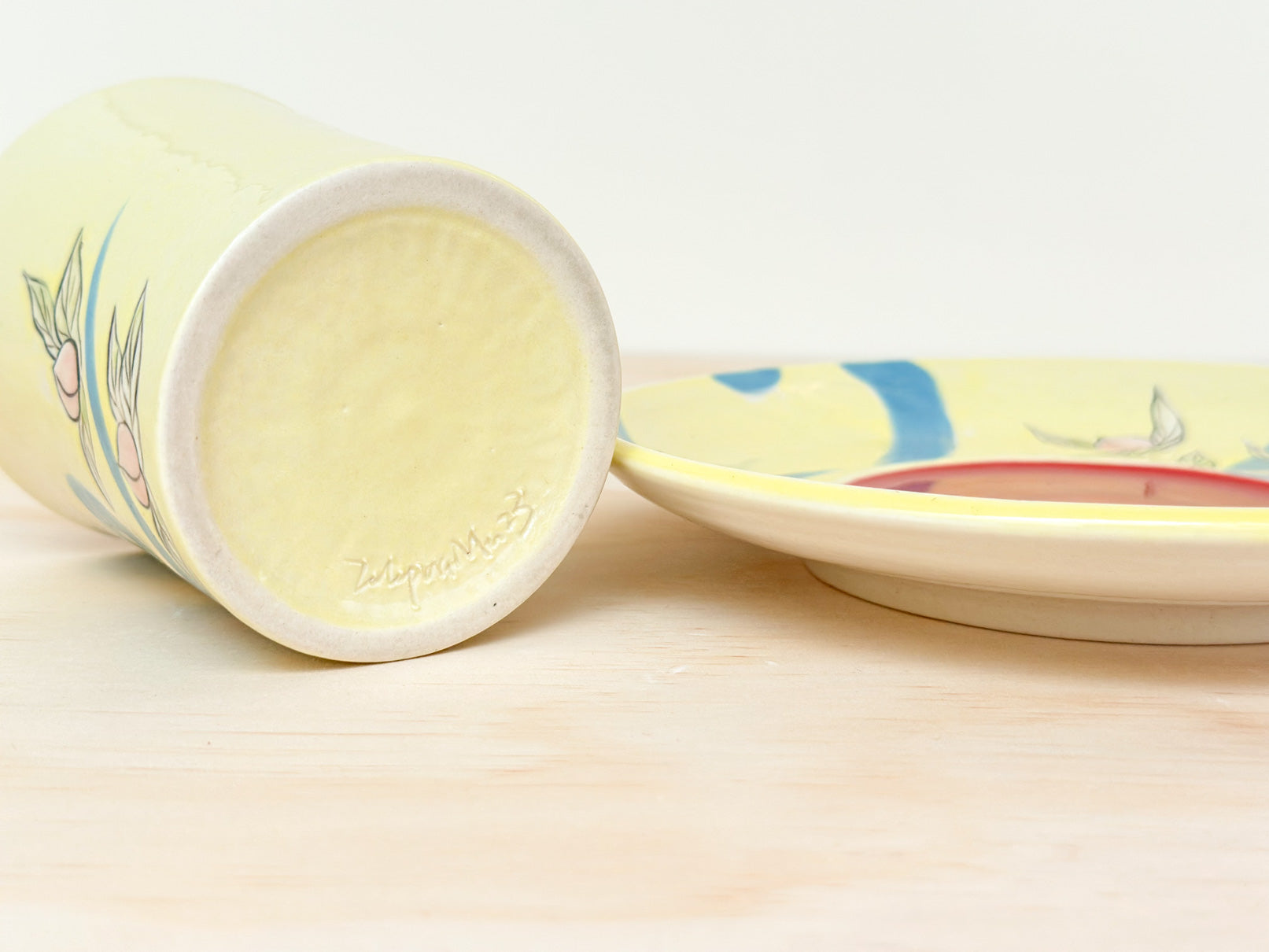 Handcrafted Coffee Cup & Saucer | 270mL | Peach River