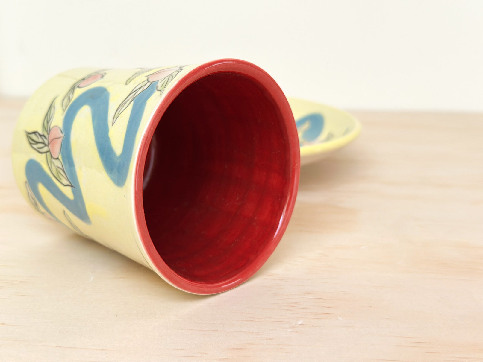 Handcrafted Coffee Cup & Saucer | 270mL | Peach River