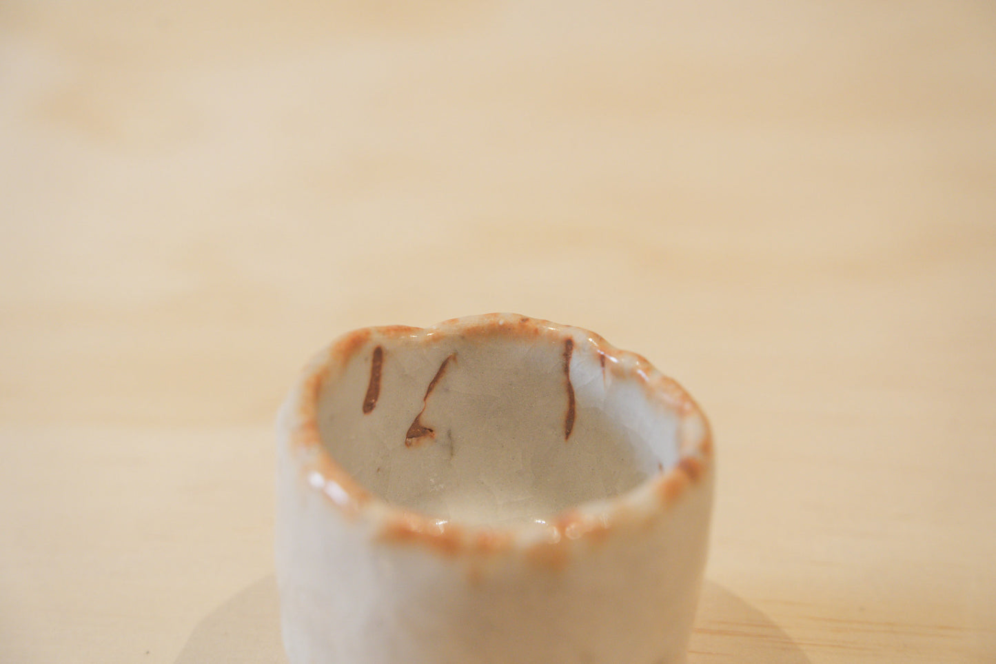 Handcrafted Tea Cup | 40mL | Frost Dew | Shino Tea Cup