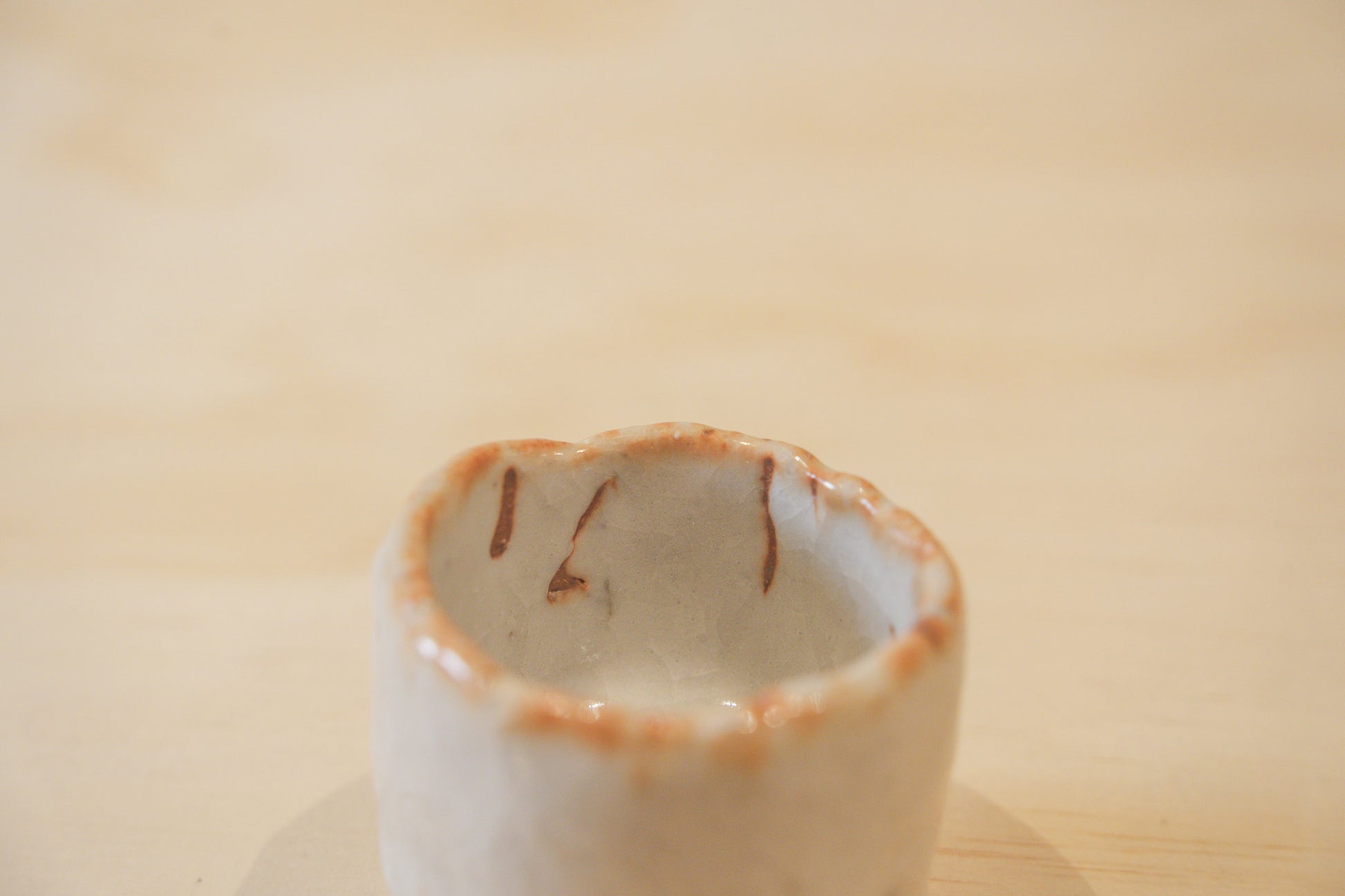 Handcrafted Tea Cup | 40mL | Frost Dew | Shino Tea Cup