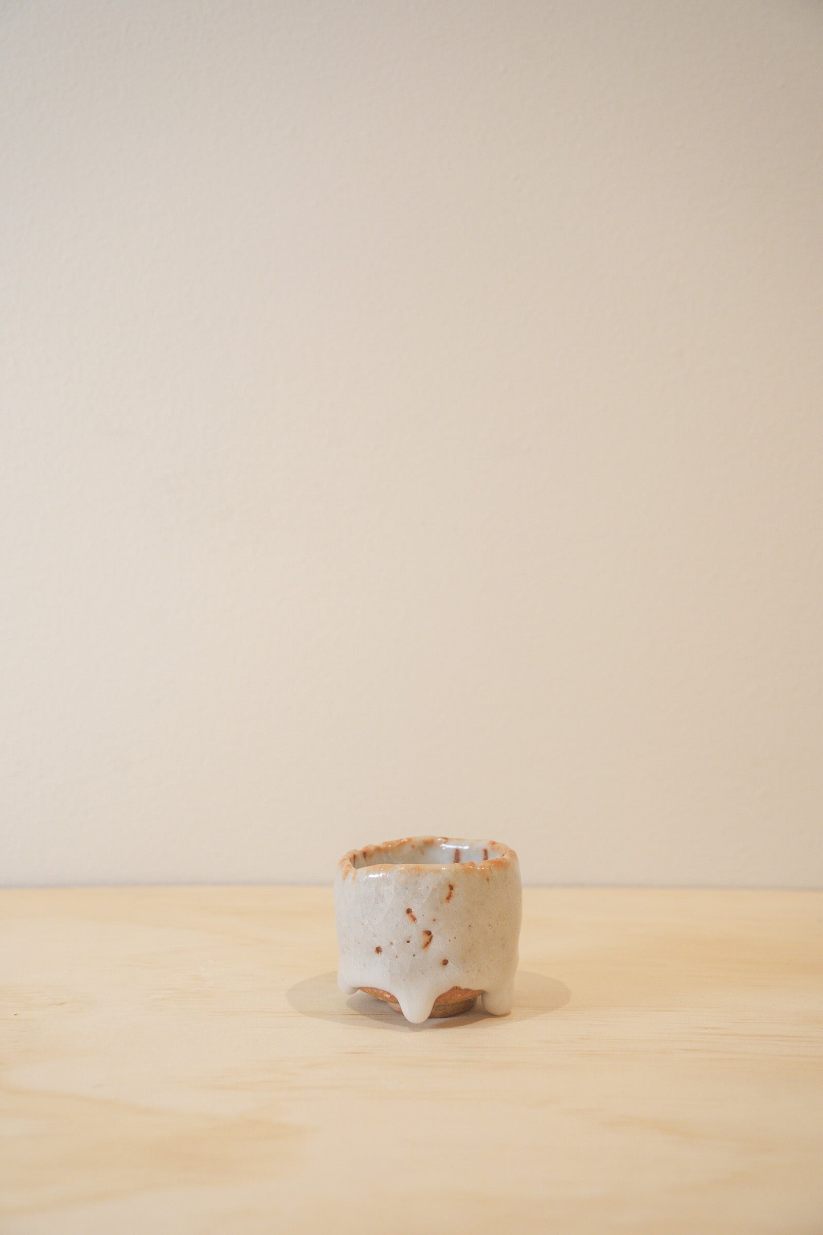 Handcrafted Tea Cup | 40mL | Frost Dew | Shino Tea Cup