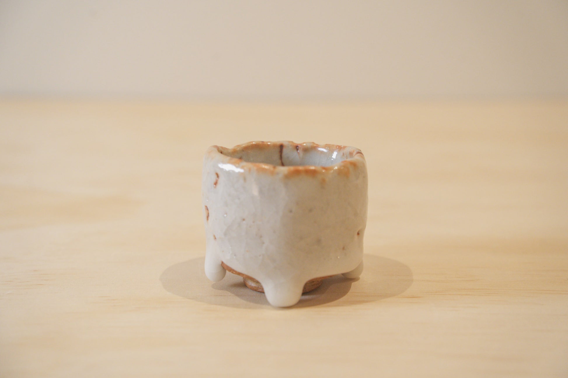 Handcrafted Tea Cup | 40mL | Frost Dew | Shino Tea Cup
