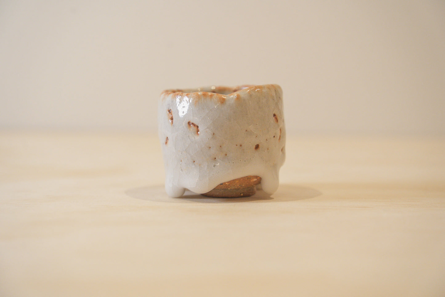 Handcrafted Tea Cup | 40mL | Frost Dew | Shino Tea Cup