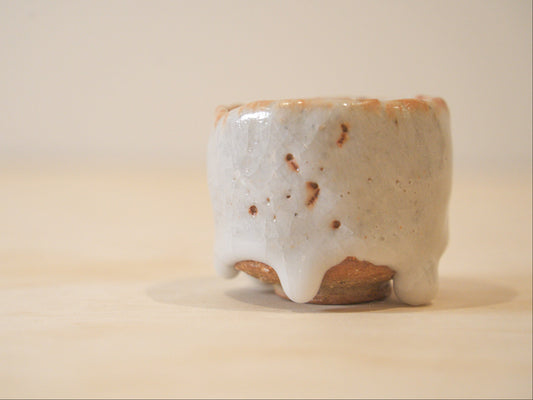 Handcrafted Tea Cup | 40mL | Frost Dew | Shino Tea Cup