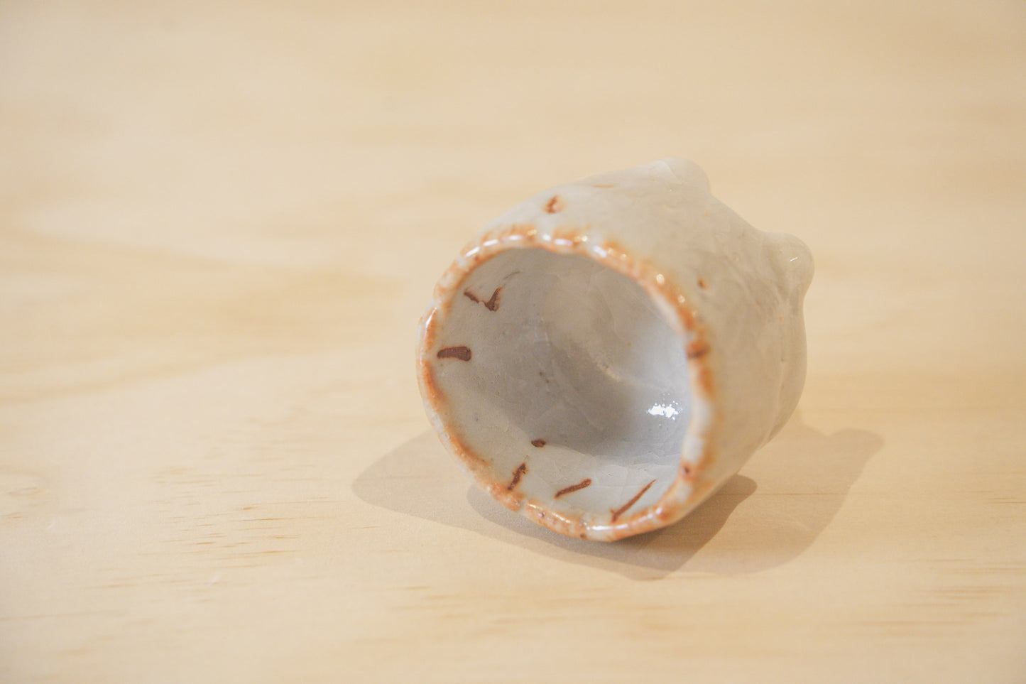 Handcrafted Tea Cup | 40mL | Frost Dew | Shino Tea Cup