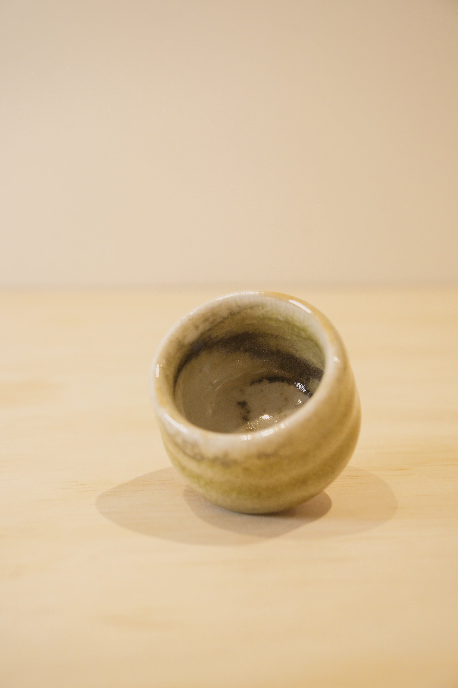 Handcrafted Tea Cup | 70mL | Moss Trace | Shino Tea Cup