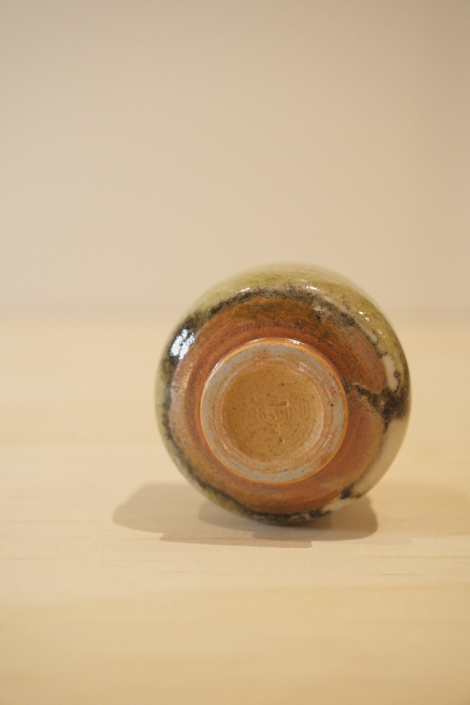 Handcrafted Tea Cup | 70mL | Moss Trace | Shino Tea Cup