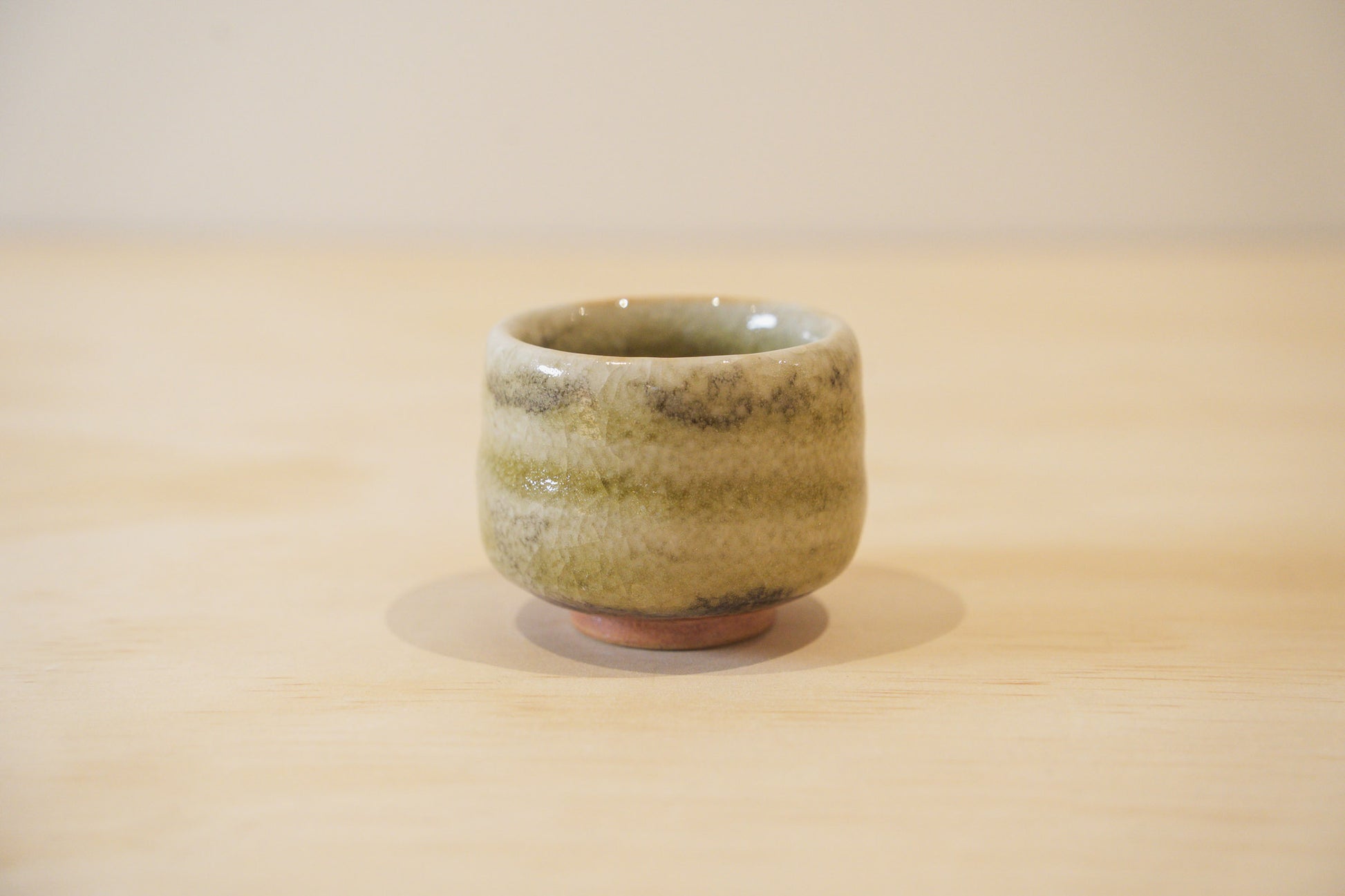 Handcrafted Tea Cup | 70mL | Moss Trace | Shino Tea Cup