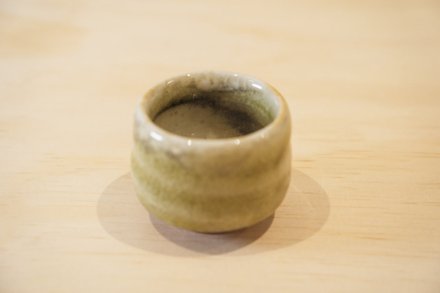 Handcrafted Tea Cup | 70mL | Moss Trace | Shino Tea Cup