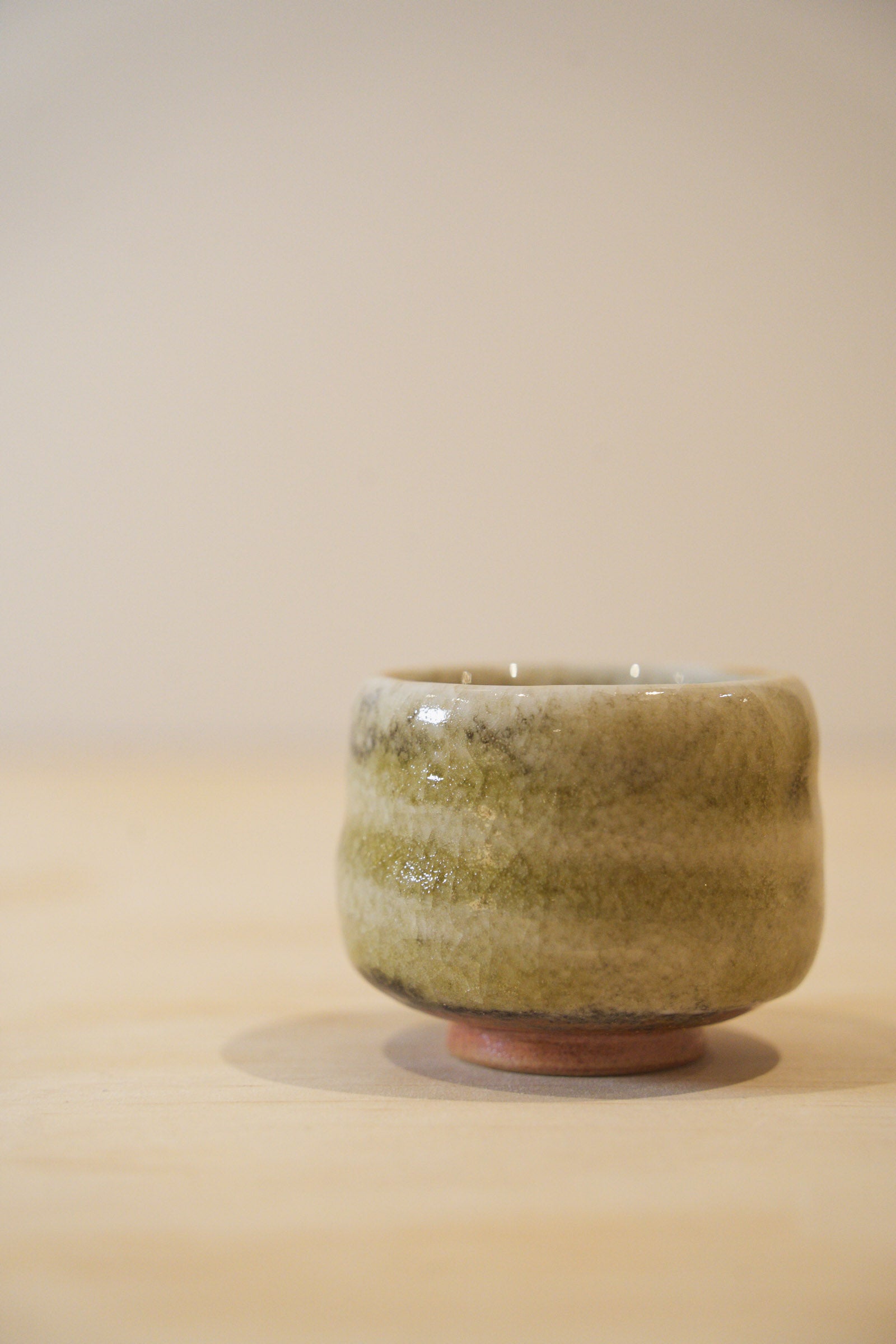 Handcrafted Tea Cup | 70mL | Moss Trace | Shino Tea Cup