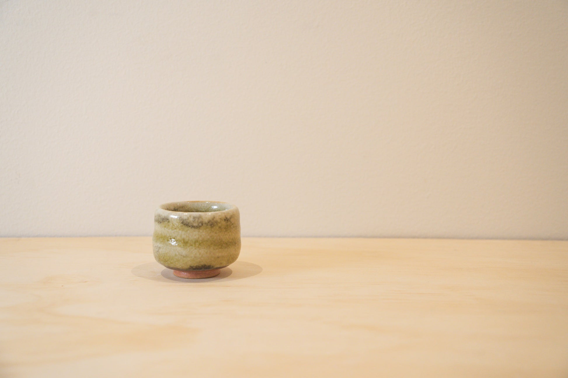 Handcrafted Tea Cup | 70mL | Moss Trace | Shino Tea Cup