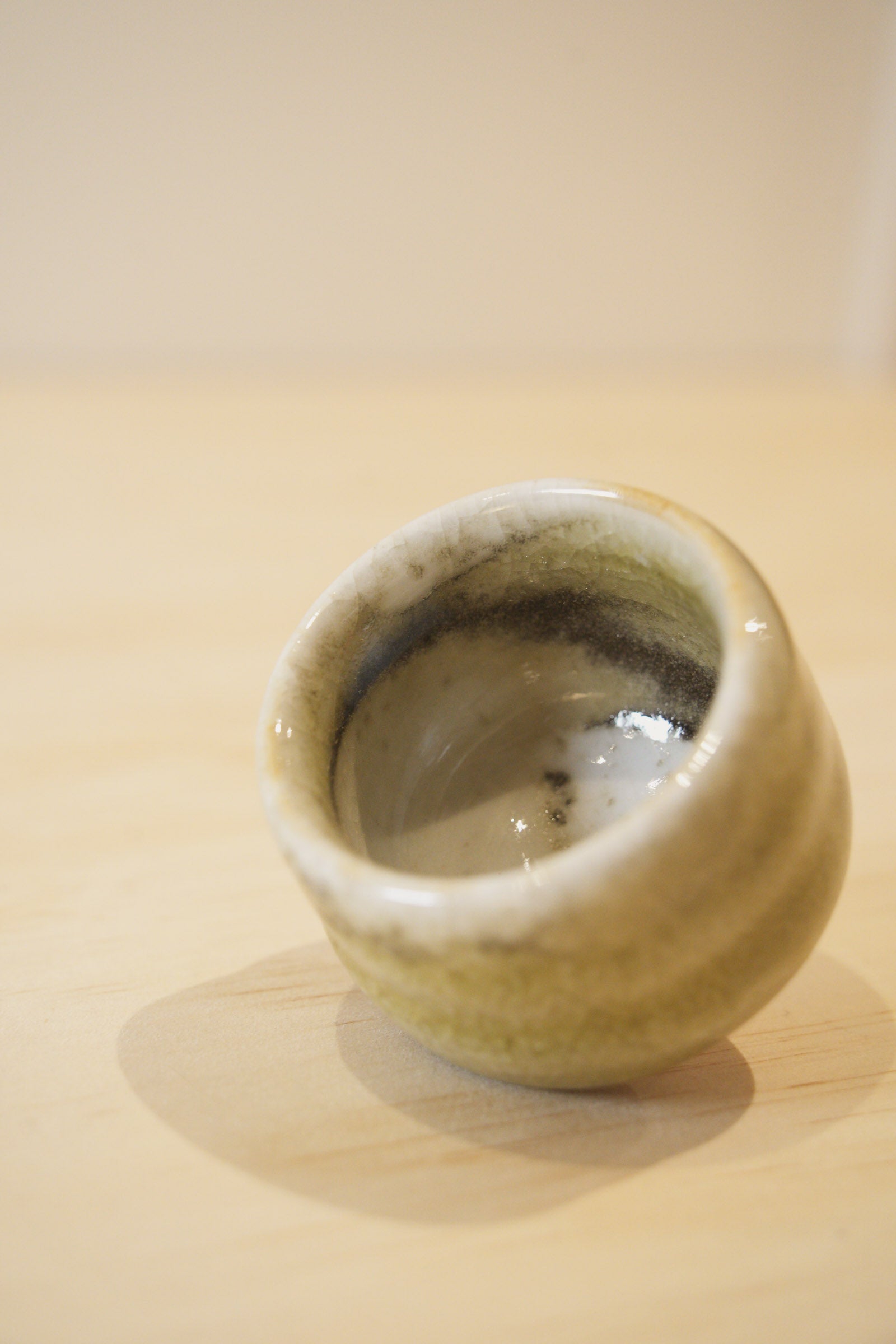 Handcrafted Tea Cup | 70mL | Moss Trace | Shino Tea Cup