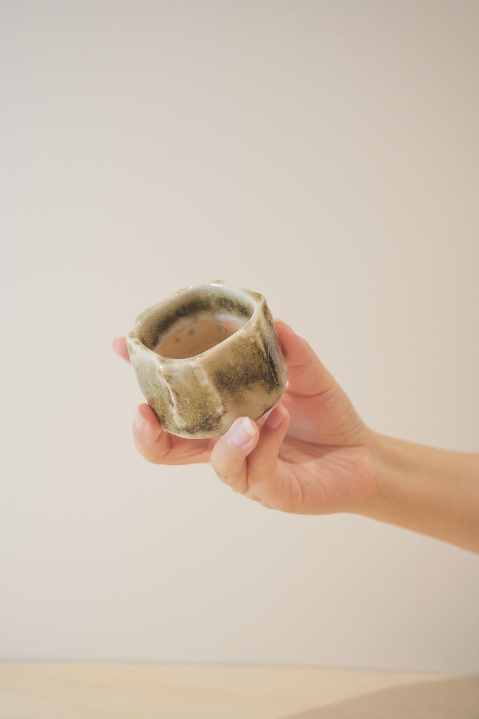 Handcrafted Tea Cup | 70mL | Mountain Moss | Shino Tea Cup