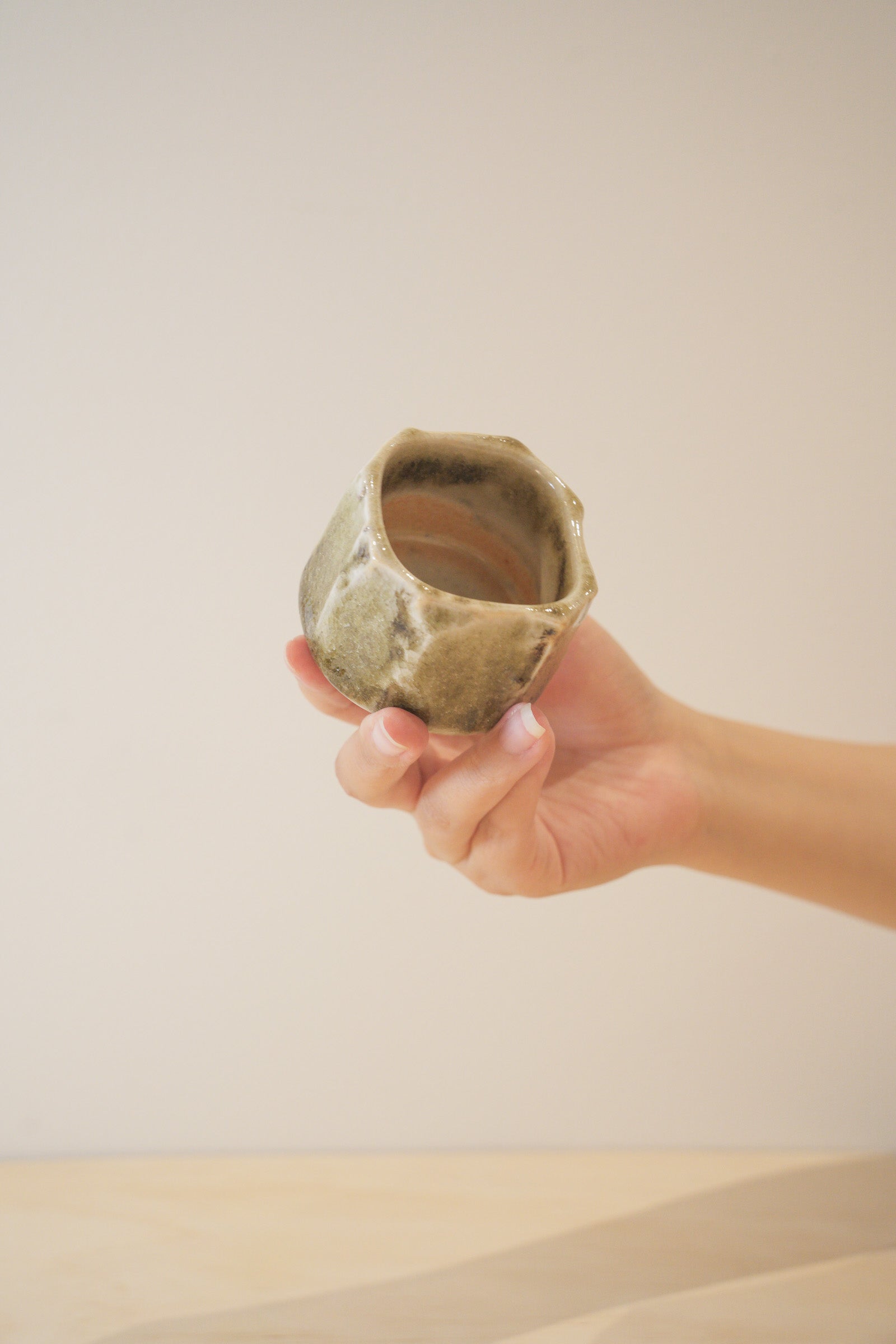 Handcrafted Tea Cup | 70mL | Mountain Moss | Shino Tea Cup