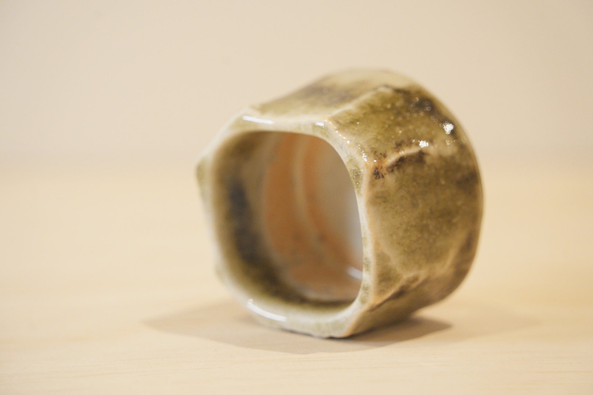 Handcrafted Tea Cup | 70mL | Mountain Moss | Shino Tea Cup