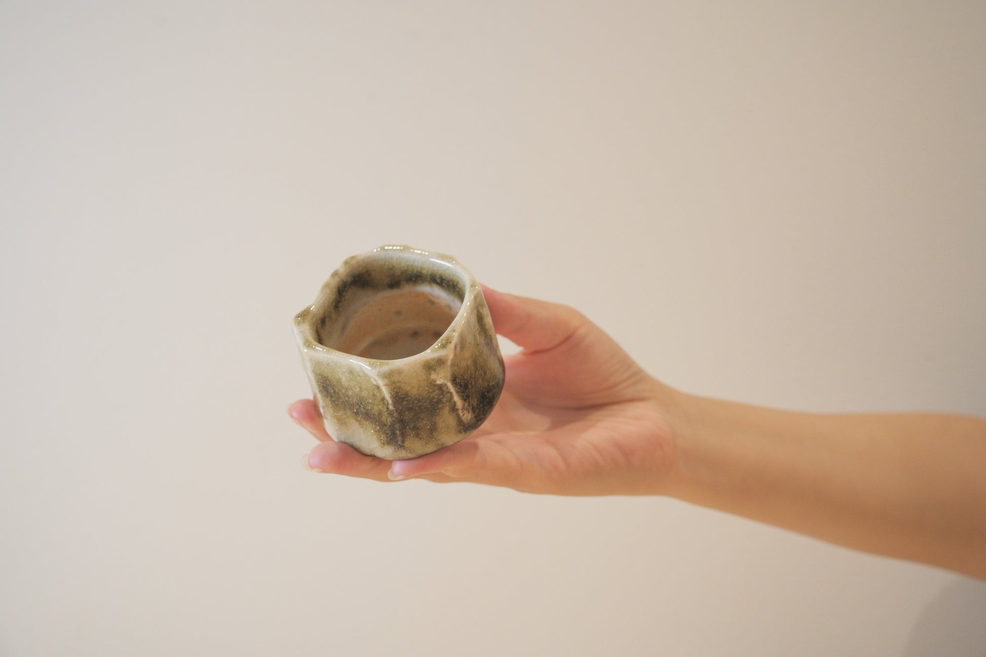 Handcrafted Tea Cup | 70mL | Mountain Moss | Shino Tea Cup