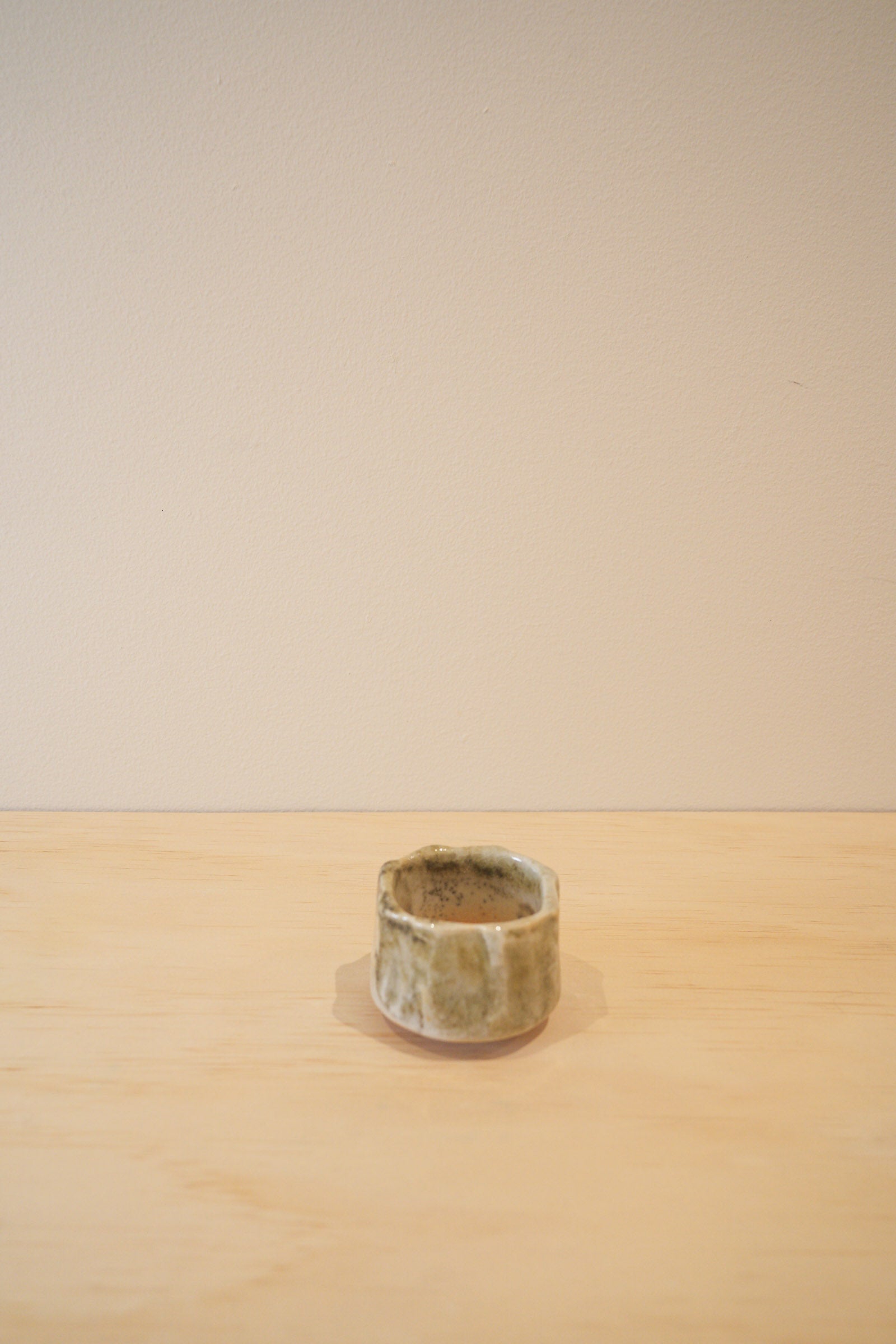 Handcrafted Tea Cup | 80mL | Floating Shadows | Shino Tea Cup