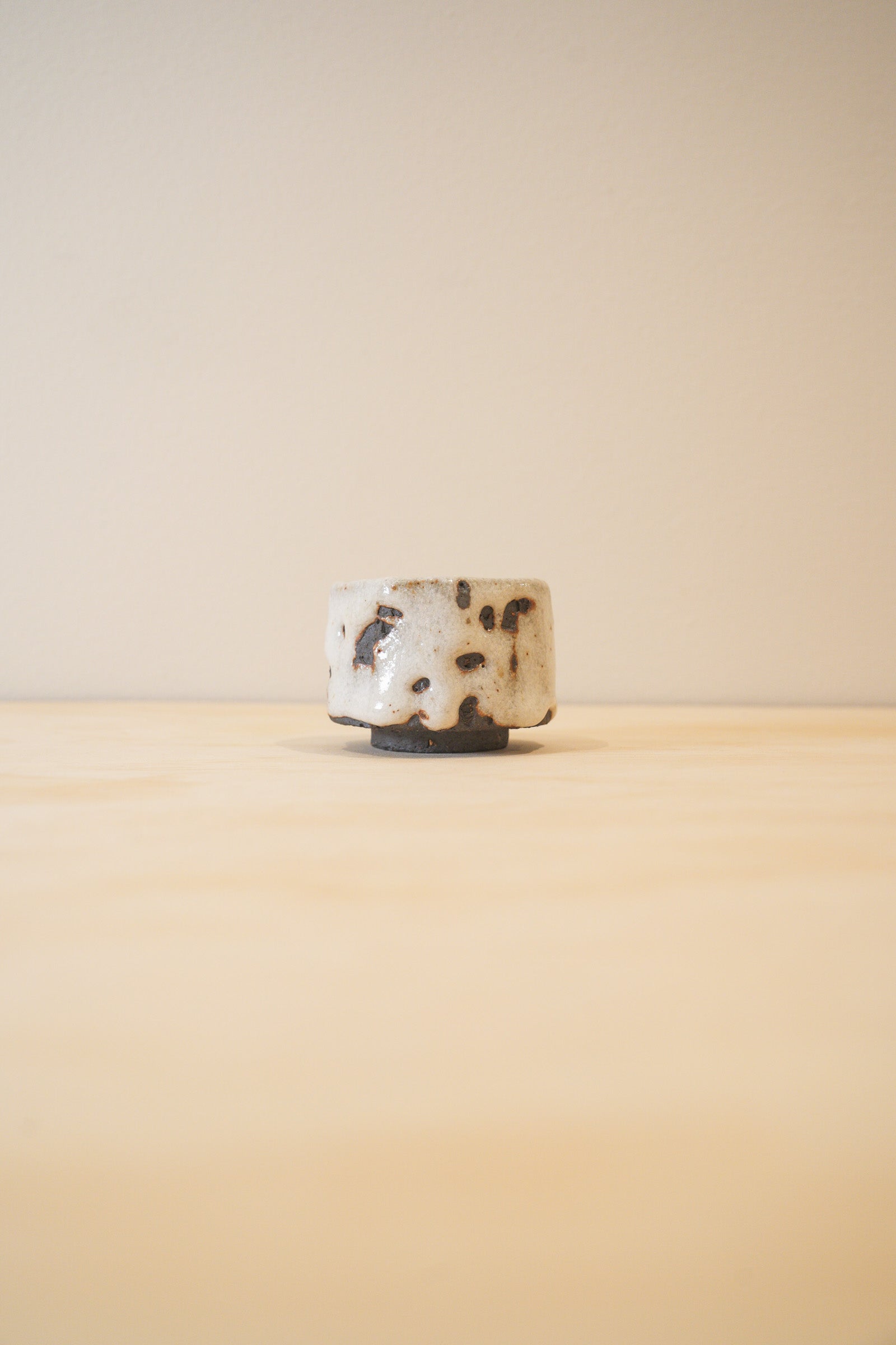Handcrafted Tea Cup | 80mL | Snowfield | Shino Tea Cup