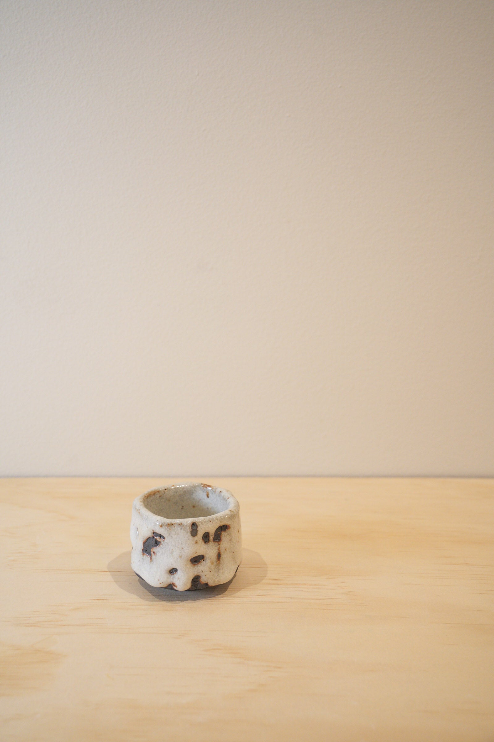 Handcrafted Tea Cup | 80mL | Snowfield | Shino Tea Cup