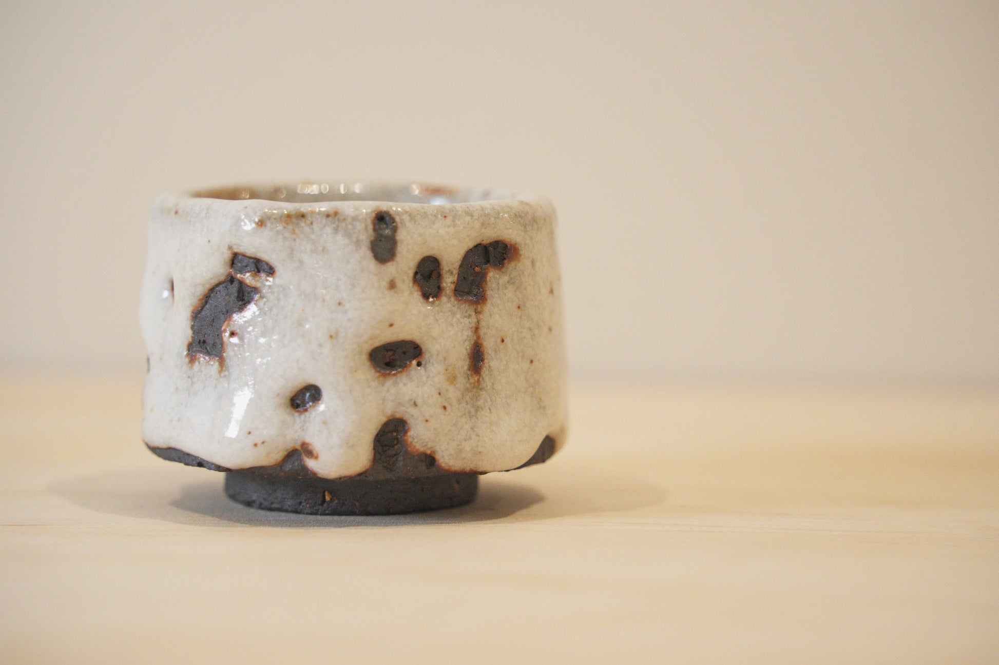 Handcrafted Tea Cup | 80mL | Snowfield | Shino Tea Cup
