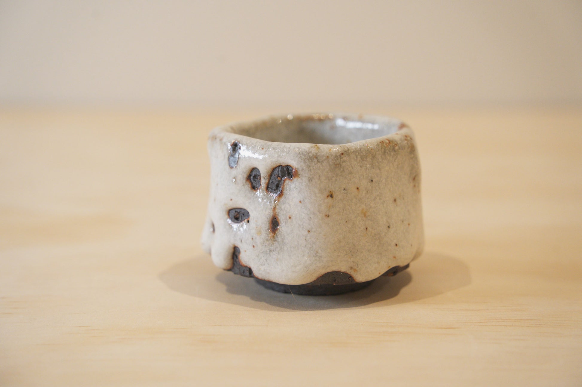 Handcrafted Tea Cup | 80mL | Snowfield | Shino Tea Cup
