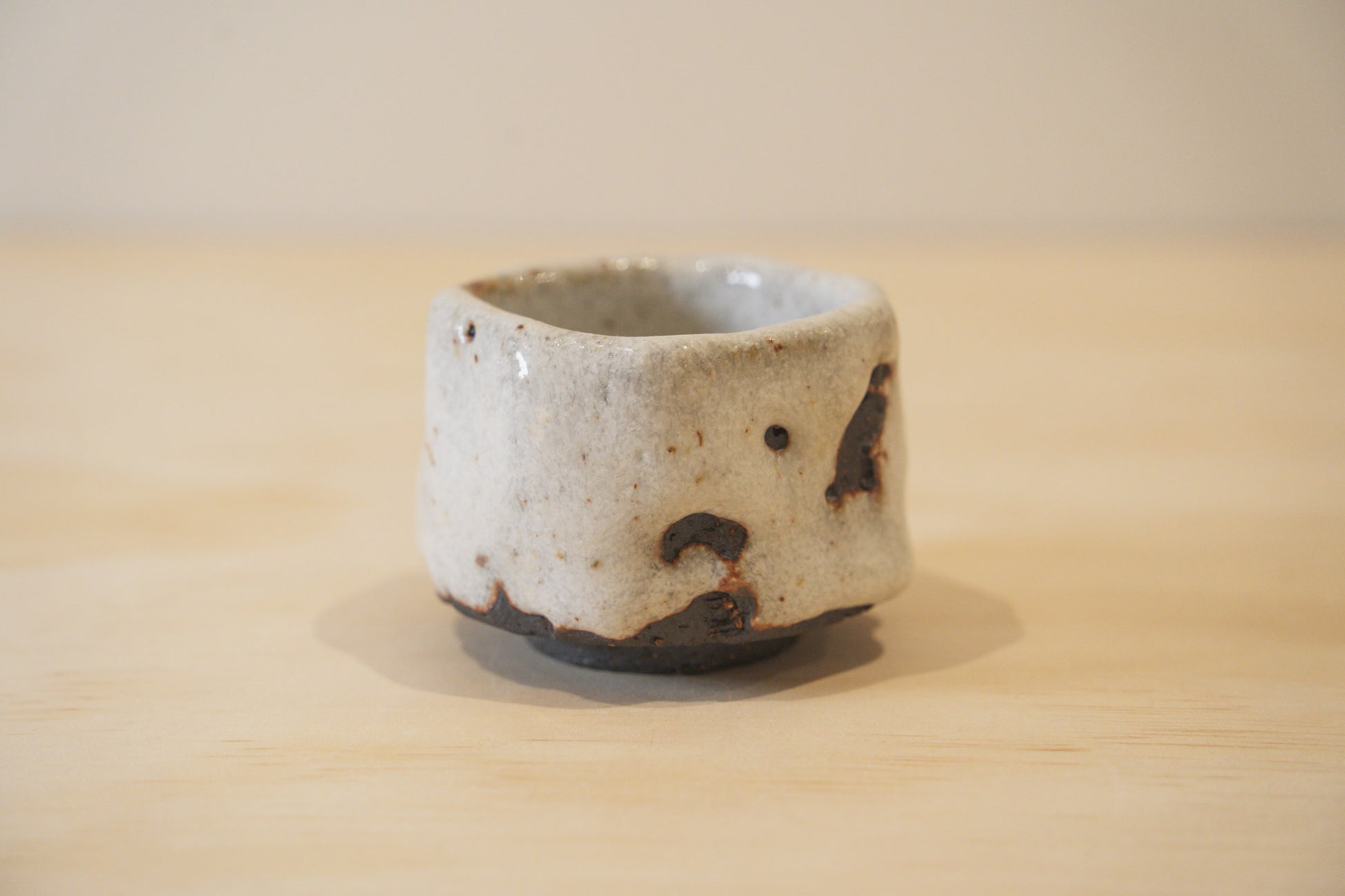 Handcrafted Tea Cup | 80mL | Snowfield | Shino Tea Cup